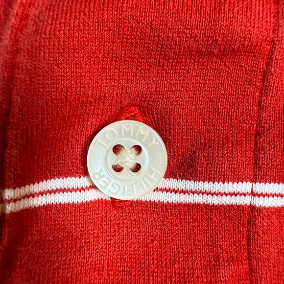 Tommy Hilfiger Men's Red Striped Polo Shirt Utah Utes Logo XL - Picture 3 of 9